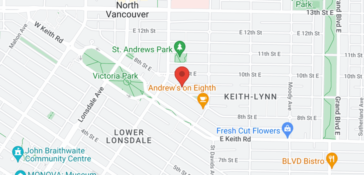 map of TH3 230-232 E 8TH STREET